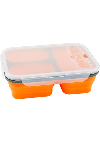 Yaratıcı Üç Izgara Katlanır Piknik Kutusu Beyaz Yakalı Öğrenci Bento Kutusu Yüksek Sıcaklığa Dayanıklı Silikon Taze Tutma Kutusu ile Silikon Öğle Yemeği Kutusu (Yurt Dışından) fırsatları