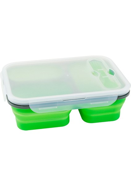 Yaratıcı Üç Izgara Katlanır Piknik Kutusu Beyaz Yakalı Öğrenci Bento Kutusu Yüksek Sıcaklığa Dayanıklı Silikon Taze Tutma Kutusu ile Silikon Öğle Yemeği Kutusu (Yurt Dışından) fırsatları