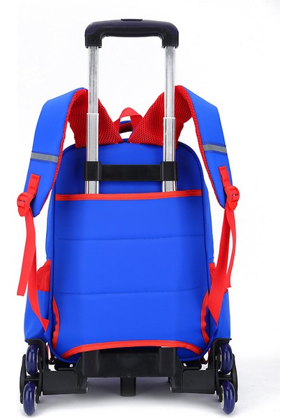 Çocuk Altı Tekerlekli Örümcek Adam Arabası Okul Çantası Ilköğretim Okulu Erkek Sınıf 2-5 Altı Tekerlekli Ayrılabilir (Yurt Dışından) modelleri