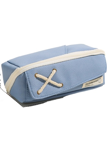 Yüksek Değerli Pamuklu Ip Prizma Kalem Çantaları Ins Japon Büyük Kapasiteli Basit Kalem Kutusu Ilkokul Kız Versiyonu Kırtasiye Kutusu (Yurt Dışından)