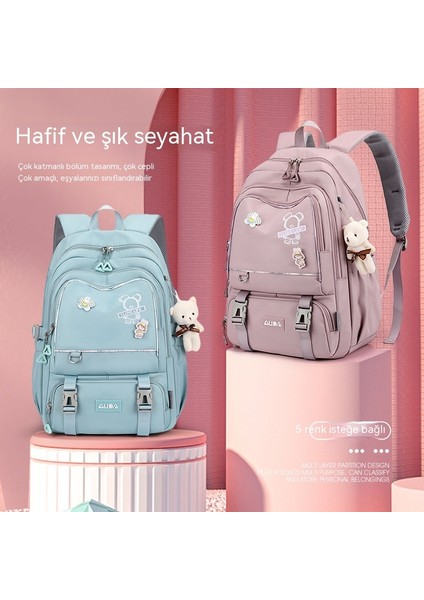 Moda Yüksek Değerli Ortaokul Lise Okul Çantası Kız Büyük Kapasiteli Ortaokul Öğrenci Sırt Çantası (Yurt Dışından) indirimleri