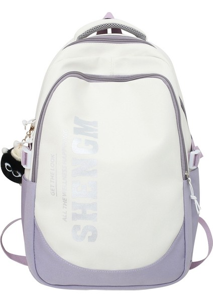 Dikişli Kadın Sırt Çantası Su Geçirmez Ultra Hafif Kolej Tarzı Ortaokul ve Lise Öğrenci Çantası (Yurt Dışından) modelleri