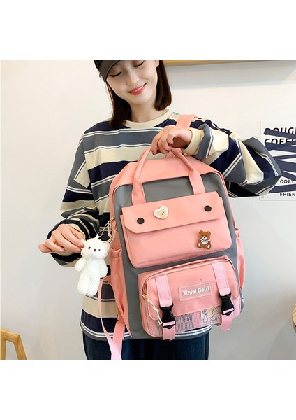 23 Yeni Tuval Dört Parçalı Sırt Çantası (Yurt Dışından) indirimleri