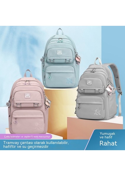 Basit Büyük Kapasiteli Seyahat Sırt Çantası Kızlar Hafif Rahat Sırt Çantası Ortaokul Öğrencisi Orta Okul Okul Çantası (Yurt Dışından) indirimleri