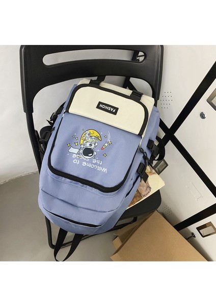 Büyük Kapasiteli Kadın Lise Öğrencisi Erkek ve Kadın Okul Çantası Tang Nier Astronot Sevimli Bilgisayar Sırt Çantası (Yurt Dışından) indirimleri