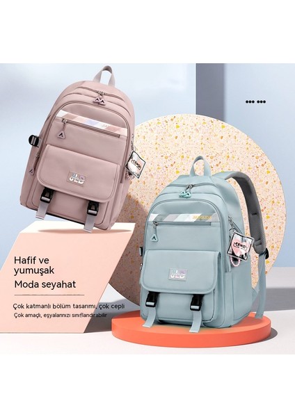 Oxford Kumaş Su Geçirmez Ortaokul Öğrencisi Okul Çantası Rahat Moda Lise Öğrencisi Büyük Kapasiteli Kız Ins Ortaokul Sırt Çantası (Yurt Dışından) indirimleri