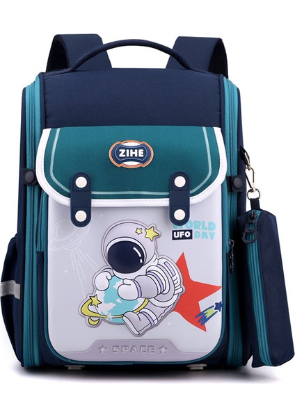 Yeni Sert Kabuk 3D Karikatür Astronot Çocuk Okul Çantası (Yurt Dışından)