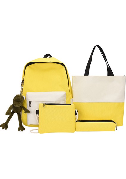 Sırt Çantası Erkek Yeni Okul Çantası Dört Parçalı Okul Çantası (Yurt Dışından) indirimleri