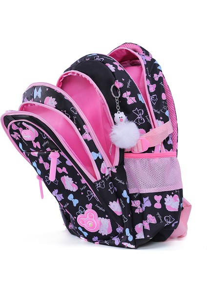 Ilkokul Kız Kore Versiyonu 3-6 Sınıf Kızların Yükünü Azaltan Omurga Koruyucu Sırt Çantası Su Geçirmez (Yurt Dışından) fiyatları