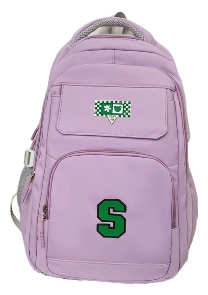 Büyük Kapasiteli Okul Çantası Basit Üniversite Öğrencisi Sırt Çantası Ortaokul Öğrenci Çantası (Yurt Dışından)