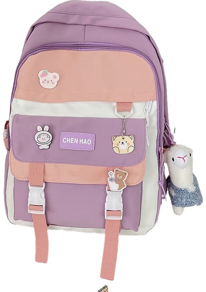 Öğrenci Okul Çantaları, Modaya Uygun Renk Uyumlu Ilk ve Orta Okul Öğrenci Sırt Çantaları, Büyük Kapasiteli Basit Kampüs Öğrenci Sırt Çantaları (Yurt Dışından) indirimleri