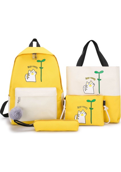 Öğrenci Okul Çantası Dört Parçalı Sırt Çantası (Yurt Dışından)