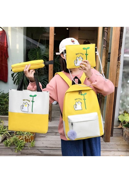 Öğrenci Okul Çantası Dört Parçalı Sırt Çantası (Yurt Dışından) fiyatları