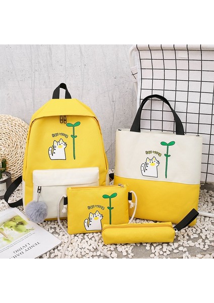 Öğrenci Okul Çantası Dört Parçalı Sırt Çantası (Yurt Dışından) modelleri