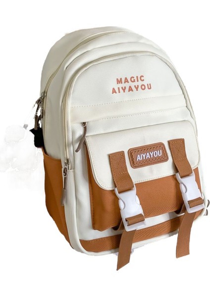 Yüksek Görünümlü Sırt Çantası, Ortaokul ve Lise Taşınabilir Sırt Çantası, Öğrenci Çantası, Gündelik Seyahat Çantası (Yurt Dışından)