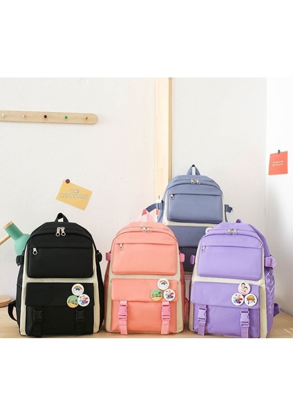 Okul Çantası Kız Kore Lise Öğrencisi Kampüs Tarzı Moda Sırt Çantası Japon Sevimli Kız Lise Büyük Kapasiteli Omuzlar (Yurt Dışından) indirimleri