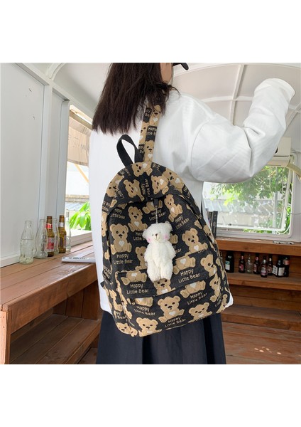 Sırt Çantası Moda Karikatür Kız Rahat Sırt Çantası Büyük Kapasiteli Basit Okul Çantası Ilköğretim ve Ortaokul Öğrencileri Için (Yurt Dışından) modelleri