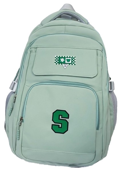 Büyük Kapasiteli Okul Çantası Basit Üniversite Öğrencisi Sırt Çantası Ortaokul Öğrenci Çantası (Yurt Dışından)