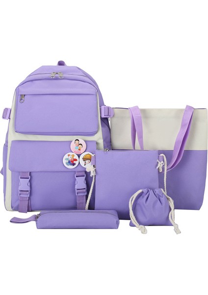 Okul Çantası Kız Kore Lise Öğrencisi Kampüs Tarzı Moda Sırt Çantası Japon Sevimli Kız Lise Büyük Kapasiteli Omuzlar (Yurt Dışından)