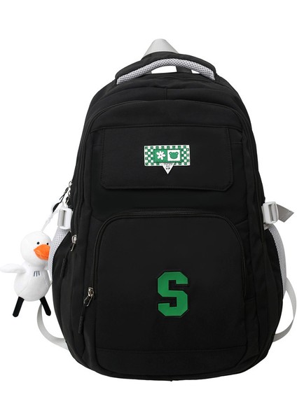 Büyük Kapasiteli Okul Çantası Basit Üniversite Öğrencisi Sırt Çantası Ortaokul Öğrenci Çantası (Yurt Dışından)