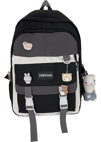 Öğrenci Okul Çantaları, Modaya Uygun Renk Uyumlu Ilk ve Orta Okul Öğrenci Sırt Çantaları, Büyük Kapasiteli Basit Kampüs Öğrenci Sırt Çantaları (Yurt Dışından)