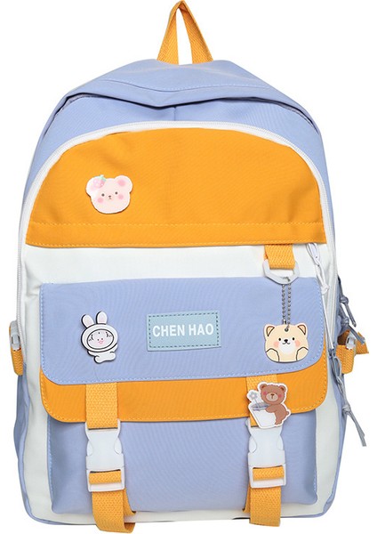 Öğrenci Okul Çantaları, Modaya Uygun Renk Uyumlu Ilk ve Orta Okul Öğrenci Sırt Çantaları, Büyük Kapasiteli Basit Kampüs Öğrenci Sırt Çantaları (Yurt Dışından)