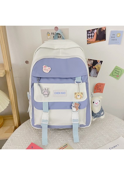 Öğrenci Okul Çantaları, Modaya Uygun Renk Uyumlu Ilk ve Orta Okul Öğrenci Sırt Çantaları, Büyük Kapasiteli Basit Kampüs Öğrenci Sırt Çantaları (Yurt Dışından) fiyatları