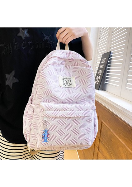 Kızlar Ortaokul ve Lise Öğrencisi Sırt Çantaları Çok Renkli Çok Yönlü Sırt Çantaları (Yurt Dışından) indirimleri