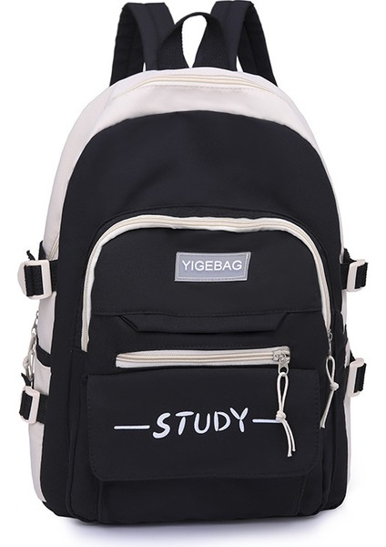 Gündelik Sırt Çantası, Tatlı Edebi Kızın Gezi Saklama Çantası, Büyük Kapasiteli Basit Öğrenci Okul Çantası (Yurt Dışından)