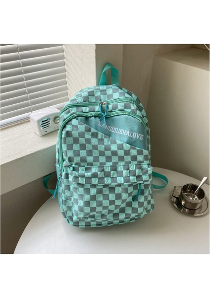 Ortaokul Öğrencisi Sırt Çantası Moda Ekose Kadın Rahat Omuz Çantası Büyük Kapasiteli Basit Kızlar Için Okul Çantası (Yurt Dışından) modelleri