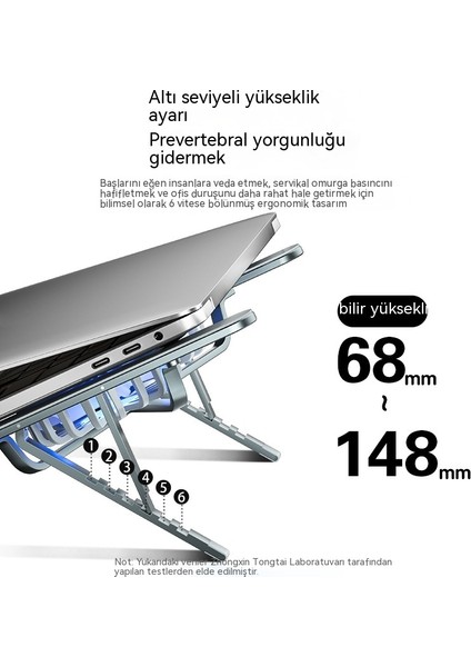 Dizüstü Bilgisayar Standı Alüminyum Alaşımlı Katlanır Kaldırma Tablet Yükseklik Braketi Masaüstü Bilgisayar Soğutma Braketi (Yurt Dışından) indirimleri
