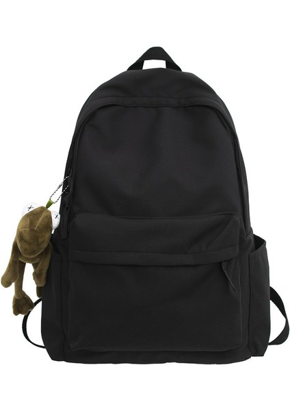 Öğrenci Okul Çantası Tek Renkli Sırt Çantası Kadın Moda Büyük Kapasiteli Sırt Çantası (Yurt Dışından) modelleri