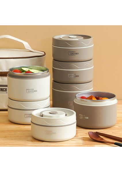 304 Paslanmaz Çelik Isı Yalıtımlı Öğle Yemeği Kutusu Çift Katmanlı Taşınabilir Öğle Yemeği Kutusu Yuvarlak Çok Katmanlı Iş Öğrencileri Kapaklı Öğle Yemeği Kutusu (Yurt Dışından) fiyatları