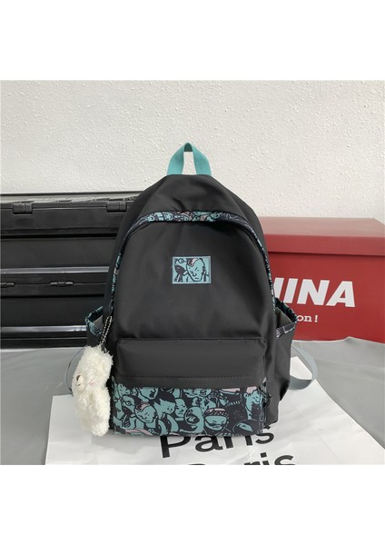 Kız Öğrenciler Için Sırt Çantası Yeni Niş Taşınabilir Büyük Kapasiteli Sırt Çantası Moda Soyut Baskı Sırt Çantası (Yurt Dışından) fırsatları