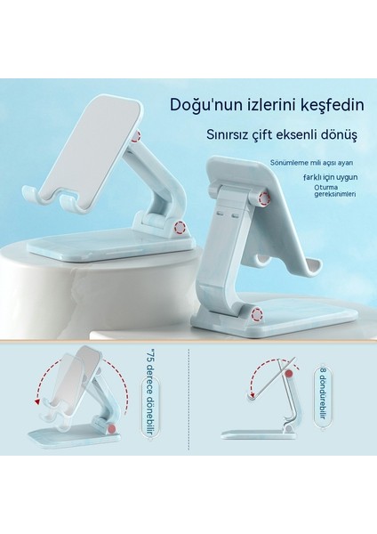Ulusal Stil Tablet Masaüstü Standı Çok Fonksiyonlu Katlanır Kaldırma Mavi ve Beyaz Porselen Cep Telefonu Tutucusu (Yurt Dışından) modelleri