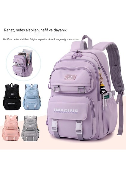 Yeni Okul Çocuğu Okul Çantası, Sırt Çantası, Kızlar Için Uygun Büyük Kapasiteli Hafif Okul Çantası (Yurt Dışından) fiyatları