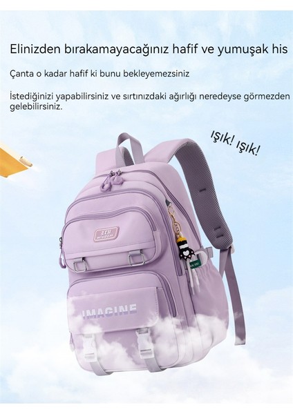 Yeni Okul Çocuğu Okul Çantası, Sırt Çantası, Kızlar Için Uygun Büyük Kapasiteli Hafif Okul Çantası (Yurt Dışından) modelleri