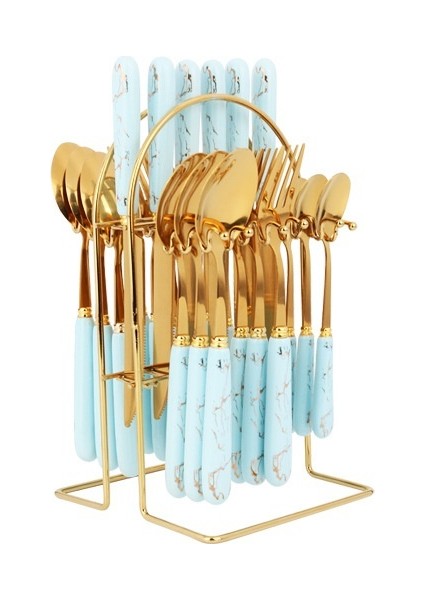 Paslanmaz Çelik Sofra Takımı Biftek Bıçağı Kaşık Çatal 24 Parça Otel Hediye Seramik Saplı Sofra Takımı Seti (Yurt Dışından) indirimleri