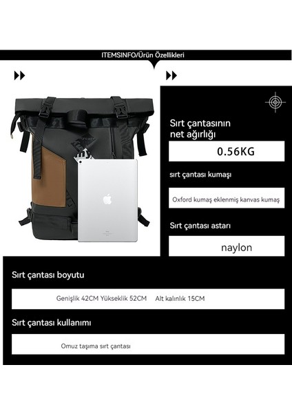 Sokak Trendi Sırt Çantasının Kore Versiyonu, Rulo Moda Kişilik Sırt Çantası (Yurt Dışından) modelleri