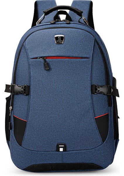 Su Geçirmez Büyük Kapasiteli Bilgisayar Çantası, Çok Fonksiyonlu USB Şarj Sırt Çantası (Yurt Dışından)