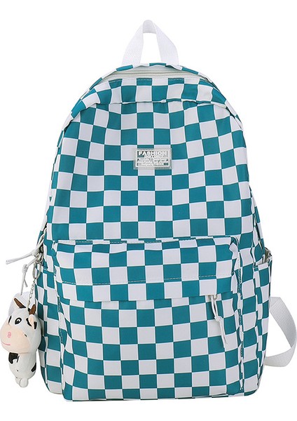 Rahat Sırt Çantası Ekose Kadın Sırt Çantası Ortaokul ve Lise Öğrencisi Okul Çantası (Yurt Dışından)