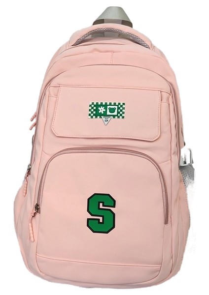 Büyük Kapasiteli Okul Çantası Basit Üniversite Öğrencisi Sırt Çantası Ortaokul Öğrenci Çantası (Yurt Dışından)