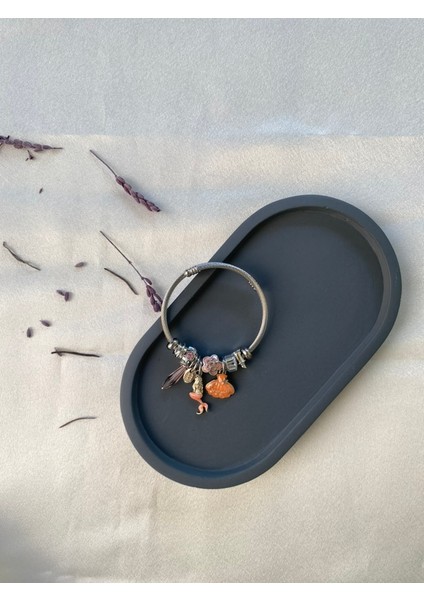 Deniz Kızı Charmlı Pandora Tarzı Çelik Bileklik