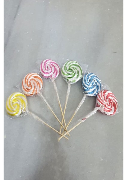 Küçük Boy 20 Adet 12 gr Sosyete Şeker Karışık Renk Lolipop Çubuklu Çocuk Doğum Günü Party modelleri