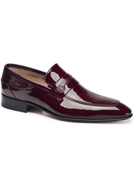 Bordo Klasik Loafer Kösele Erkek Ayakkabı -68853-