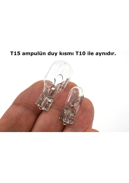 10 Adet 12V 16W T15 Dipsiz Ampul Stop Park Yan Sinyal Ampulü