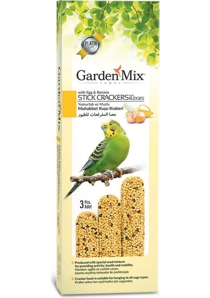 Gardenmix Platin Muzlu Yumurtalı Kuş Krakeri 3Lü