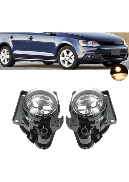 1 Çift Araba Ön Tampon Sis Farları Montaj Sürüş Lambası Sis Lambası Braketi ile Vw Bora Jetta Mk6 2008-2015 (Yurt Dışından)