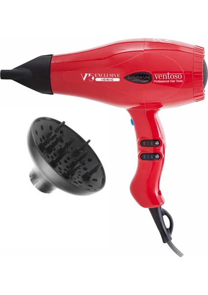 V5 Exclusive Iyonik 2500 W Profesyonel Fön Makinesi Rosso Vigolu