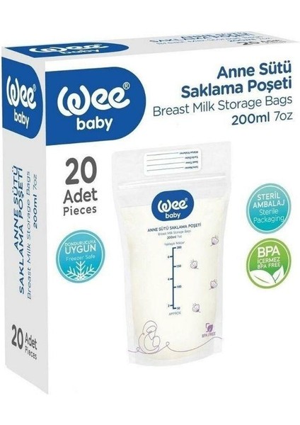 Wee Anne Sütü Saklama Poşeti 20'li